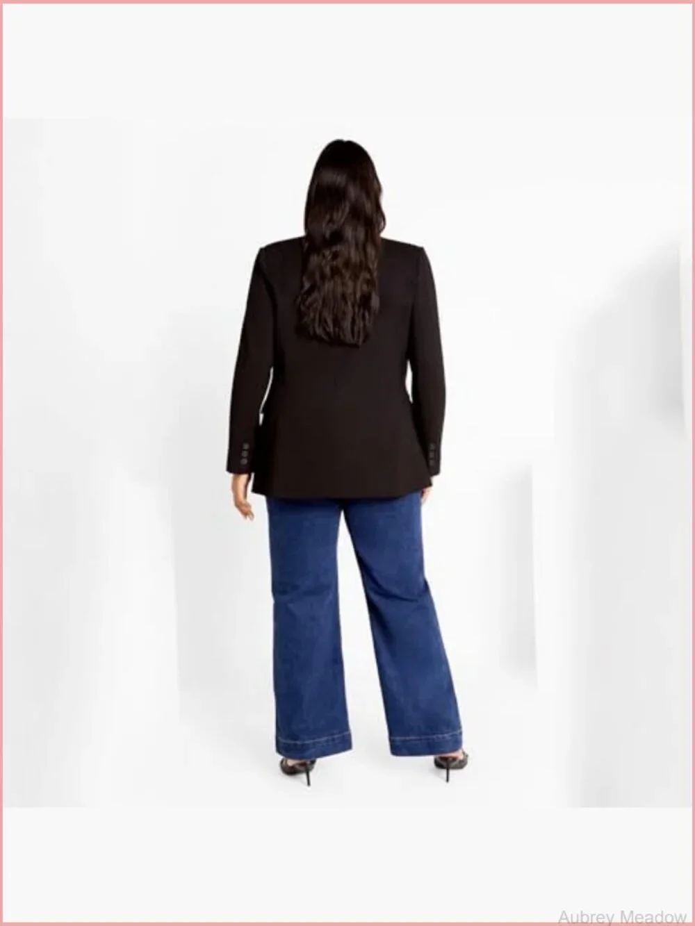 Women's Plus Size Collared Neck Long Sleeve Jacket